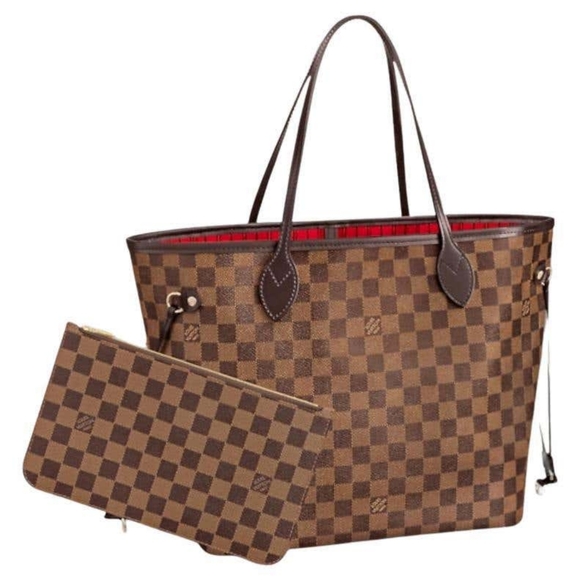 Louis Vuitton LV Damier Ebene N40599 Neverfull MM In GREAT Condition Cherry Red - Picture 13 of 16